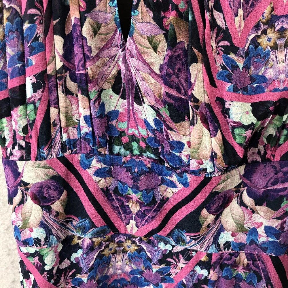 Nicole Miller Dress Womens 4 Halter Maxi Floral Wedding Party Formal Event - Picture 14 of 16